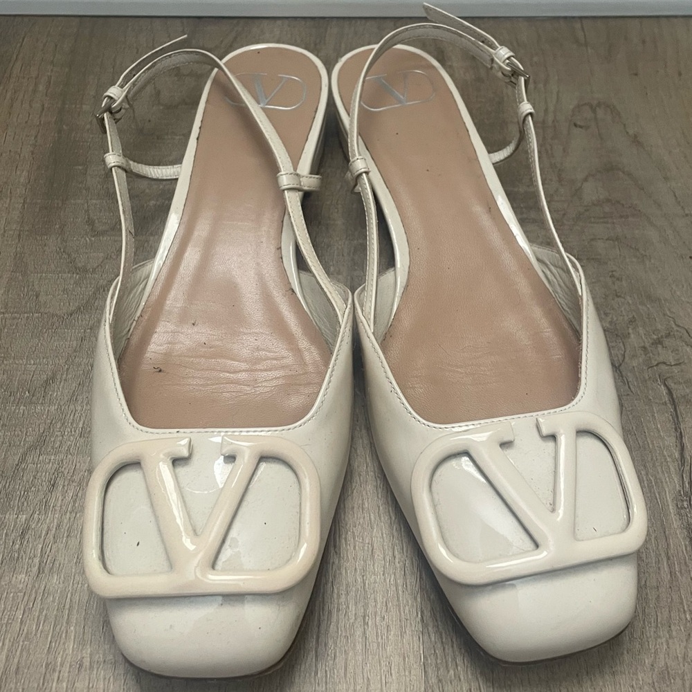 Valentino V logo Sling back Flats